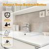 2pcs Clear Splash Guards - Heavy-Duty Transparent Bath Tub and Sink Splash Guards with Curved Design, Anti-Splash Barrier for Shower, Bathroom Sink