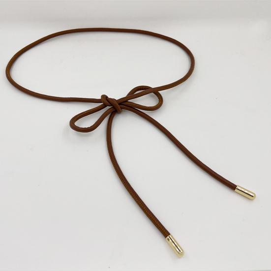 Женский тонкий ремень, круглый пояс из искусственной кожи, на шнуровке, эластичная куртка, свитер, декоративный пояс на талии, аксессуары для экипировки