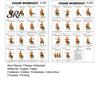 Therapy Room Exercise Poster 2Pcs Tai Chi Chair Exercises for Seniors and Beginners 10x8 Inch Frameless Fitness Senior Mobility Schedule with