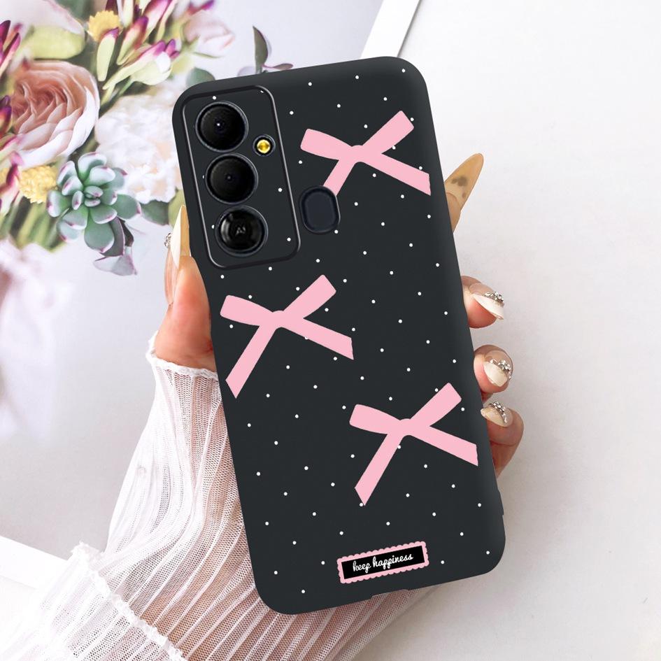 Case For Tecno Pop 6 Go Cover BE6j Popular Flowers Soft Black Silicone Shockproof Fundas For Tecno Pop 6 BE7 Pop6 Pro BE8 Bumper