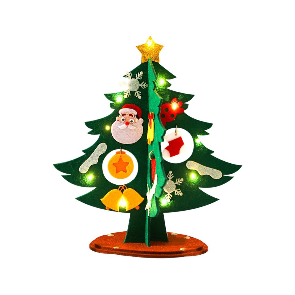 Children DIY Felts Christmas Tree Christmas Tree Desktop Decoration Crafts Materials