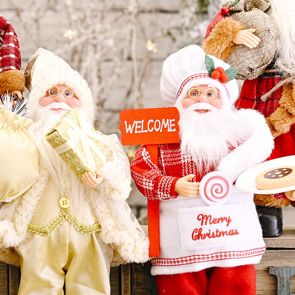 Рождественский Рождественский Прекрасный Стенд Украшения Партия Санта-Клаус Кукла Игрушка Орнамент Подарок
