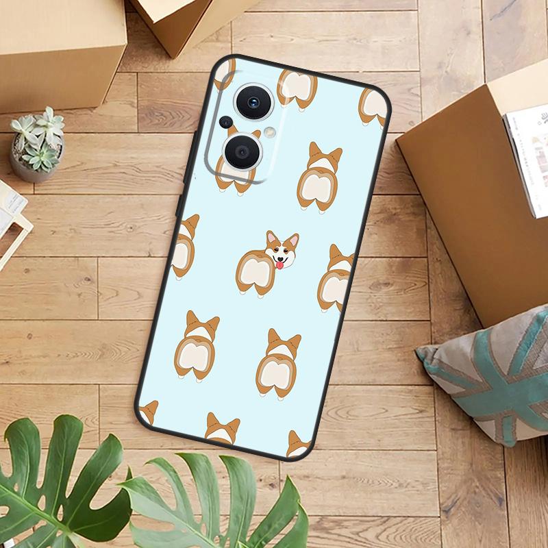 Cartoon Corgi Dog Phone Case For OPPO Reno 14 12 11 13 F 10 Pro 8T 7 8 Lite OPPO Find X8 X6 X5 X9 Pro Cover