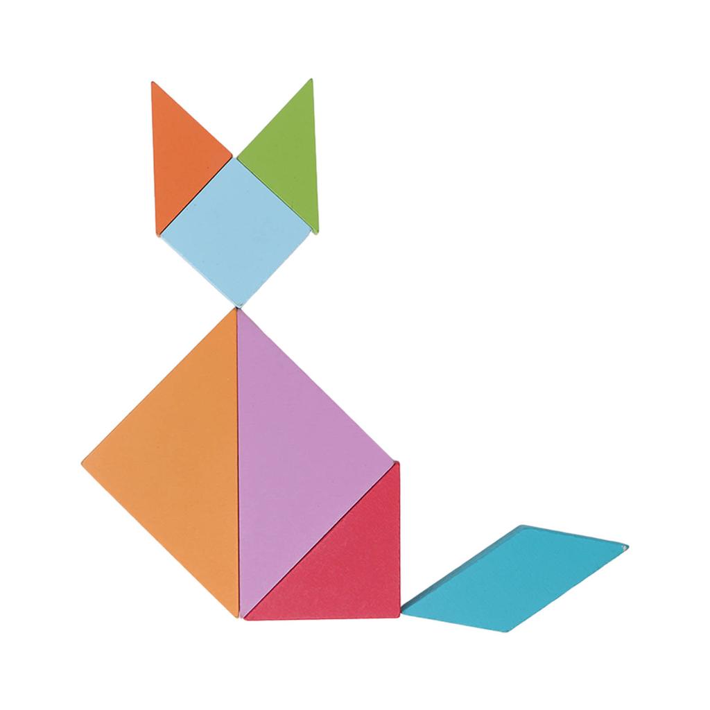 Магнитные игрушки Танграм 7 фигур Упражнение на логическое мышление Скрепка для книг Дизайн Деревянные блоки с узорами Набор f