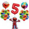 Cartoon Sesames-Streets Theme Cute ELMO COOKIE BIG BIRD Birthday Party Decoration Backdrop Balloons Cake Topper Banner For Kids