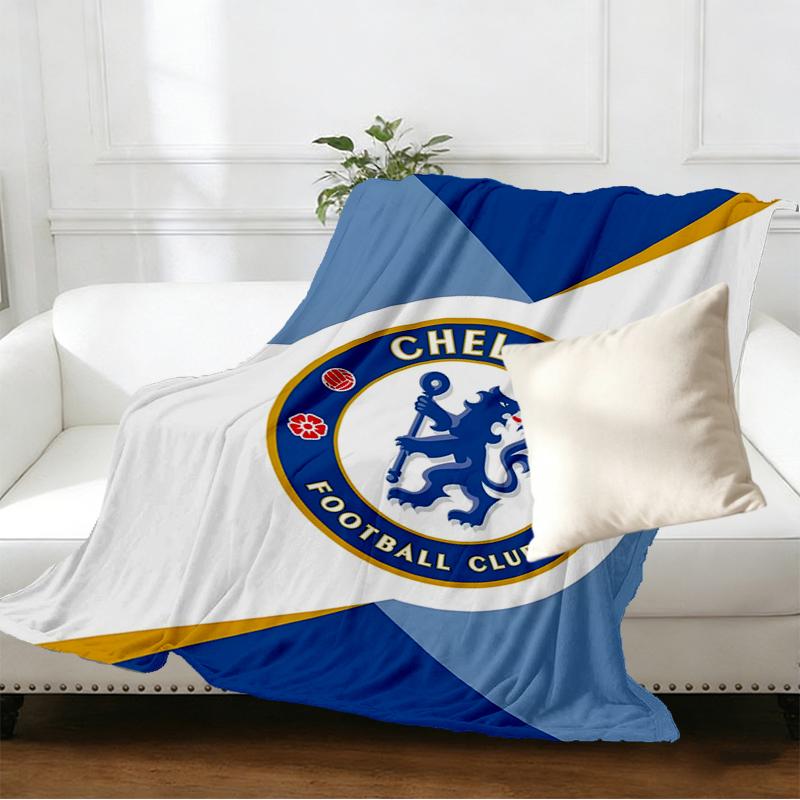 Плед Chelsea F.C. - Мягкий и Удобный, для Спальни, Путешествий, Дивана, Домашнего Декора - Подарок на День Рождения, Рождество для Друга
