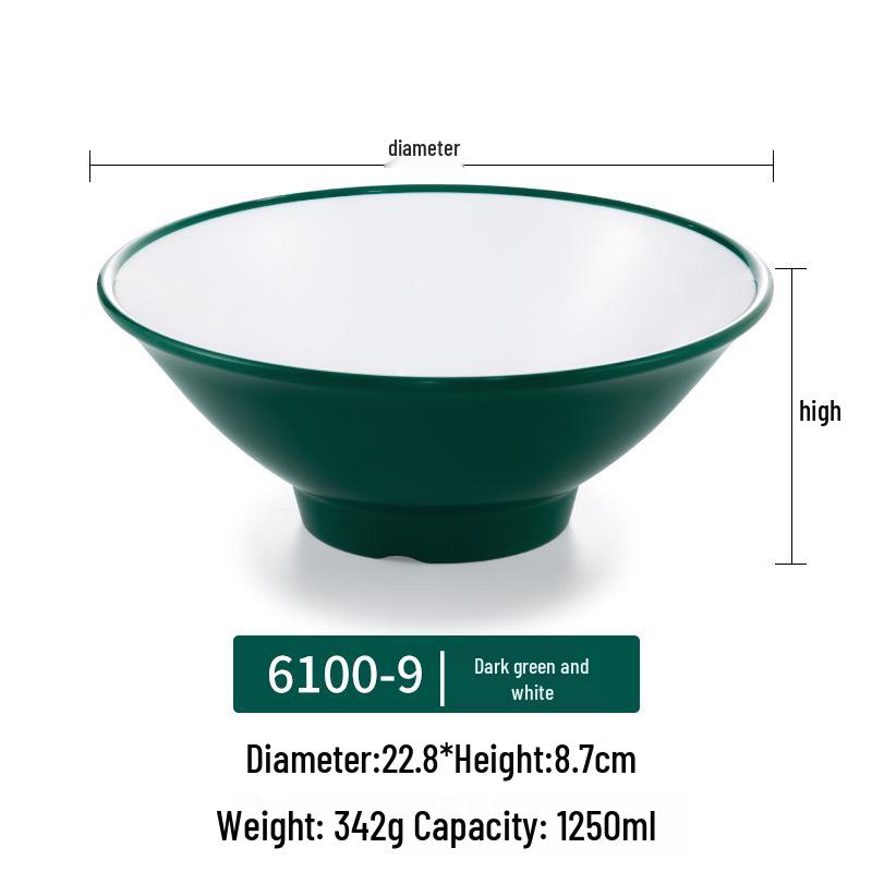 Большая миска для рамена из меламина для лапшичных - Коническая миска для Луосифэнь, Мала Тан, супа и рисовой лапши