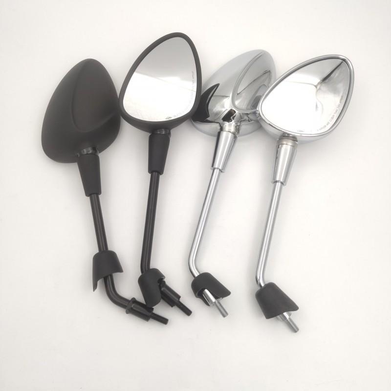 Universal Vespa LX S150 Primavera Sprint GTS300 Aftermarket Side Mirror With Chrome Black Finish Long Short Stem
