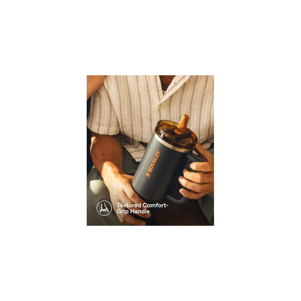 Термокружка Stanley 1913 Quencher Pro Tour с откидной крышкой и соломинкой, с вакуумной изоляцией, цвет Розовый кварц, 0,89 л