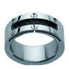Men's Ring 'Peaceful' Black Silver - 8 Mm