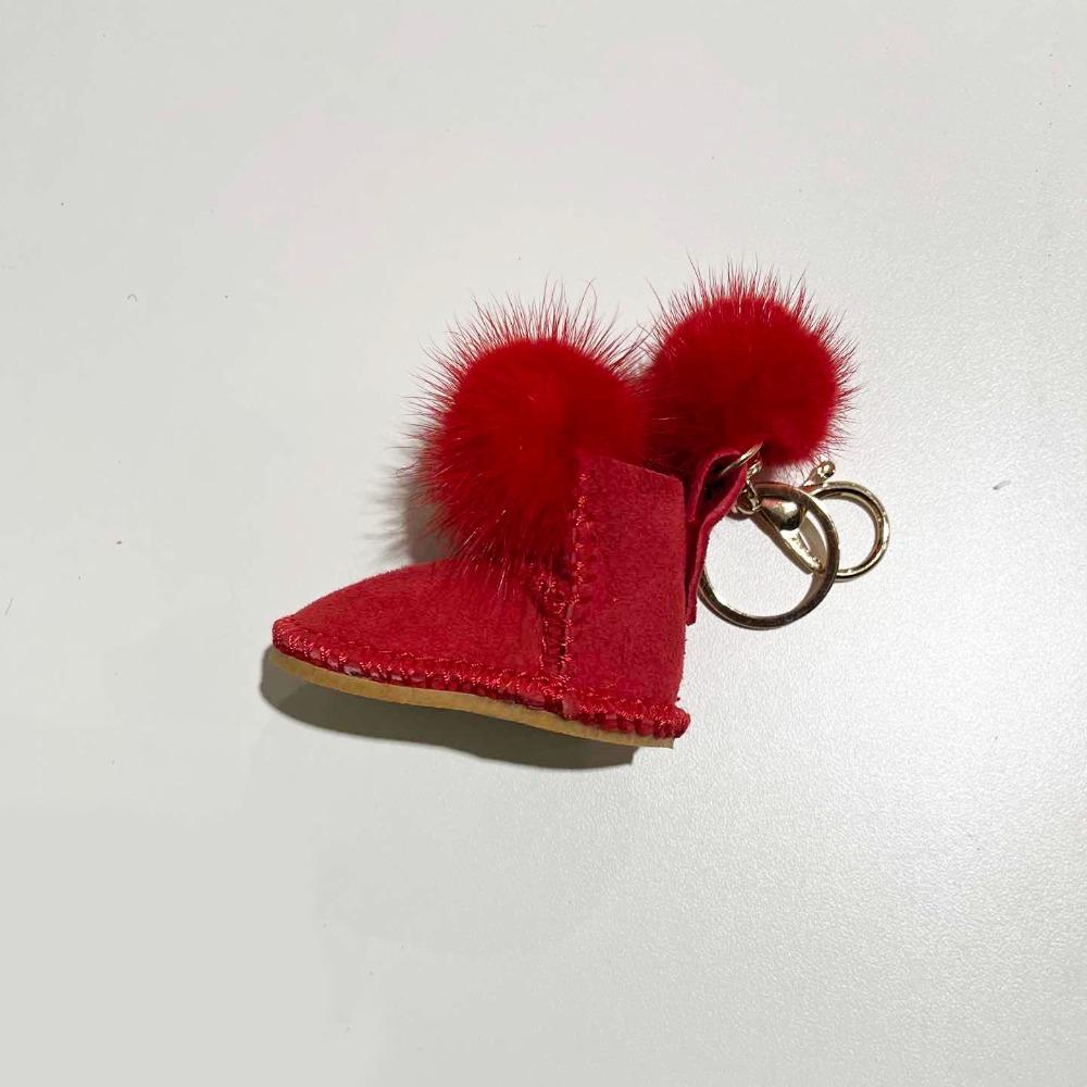 Зимние сапоги из норки, кукольная подвеска в форме туфель, брелок для ключей в виде мини-ботинка, украшение для ключей