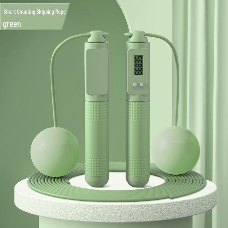 Умная беспроводная скакалка для фитнеса в помещении — для взрослых и студентов, двойное использование, с большим мячом