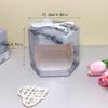 WTEMPO Ribbon Bow Hexagonal Gift Boxes Clear Window Flowers Dolls Presents Display Packaging Boxes DIY Kraft Paper Universal Storage Boxes
