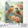 1pc Diy Paint By Numbers Kit Branch Bird Handpainted On Canvas Coloring By Number Decor Art Coloring By Numbers Kit 40x50cm/16x20inch Without Frame