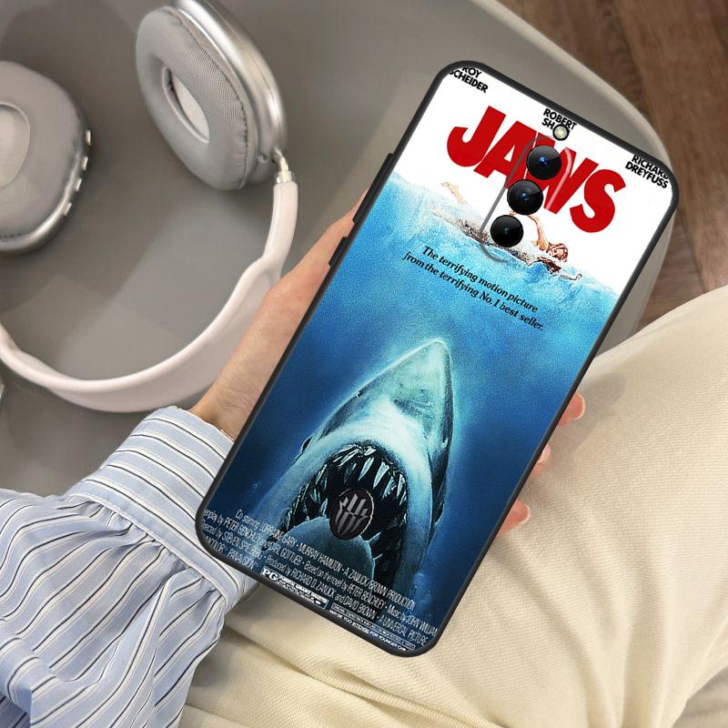 Jaws 1975 Movie Poster Case For Red Magic 9 10 Pro Plus 8 7 6 Pro 5G 5S 6R RedMagic 10S 8S 7S 9S Pro Plus Cover