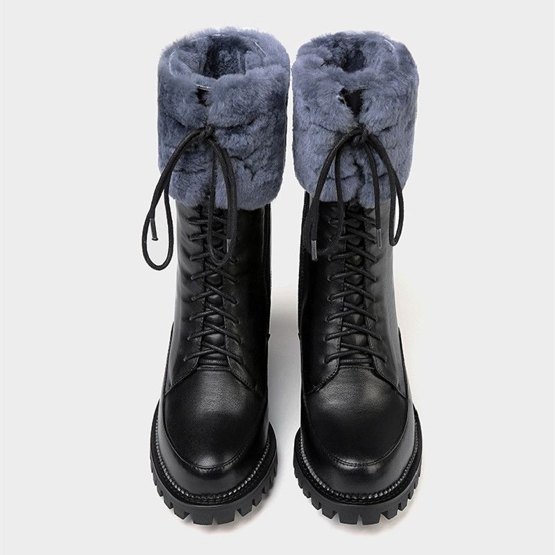 Новые зимние ботинки на среднем каблуке в британском стиле размера 40, зимние теплые ботинки из хлопка и снега с подкладкой