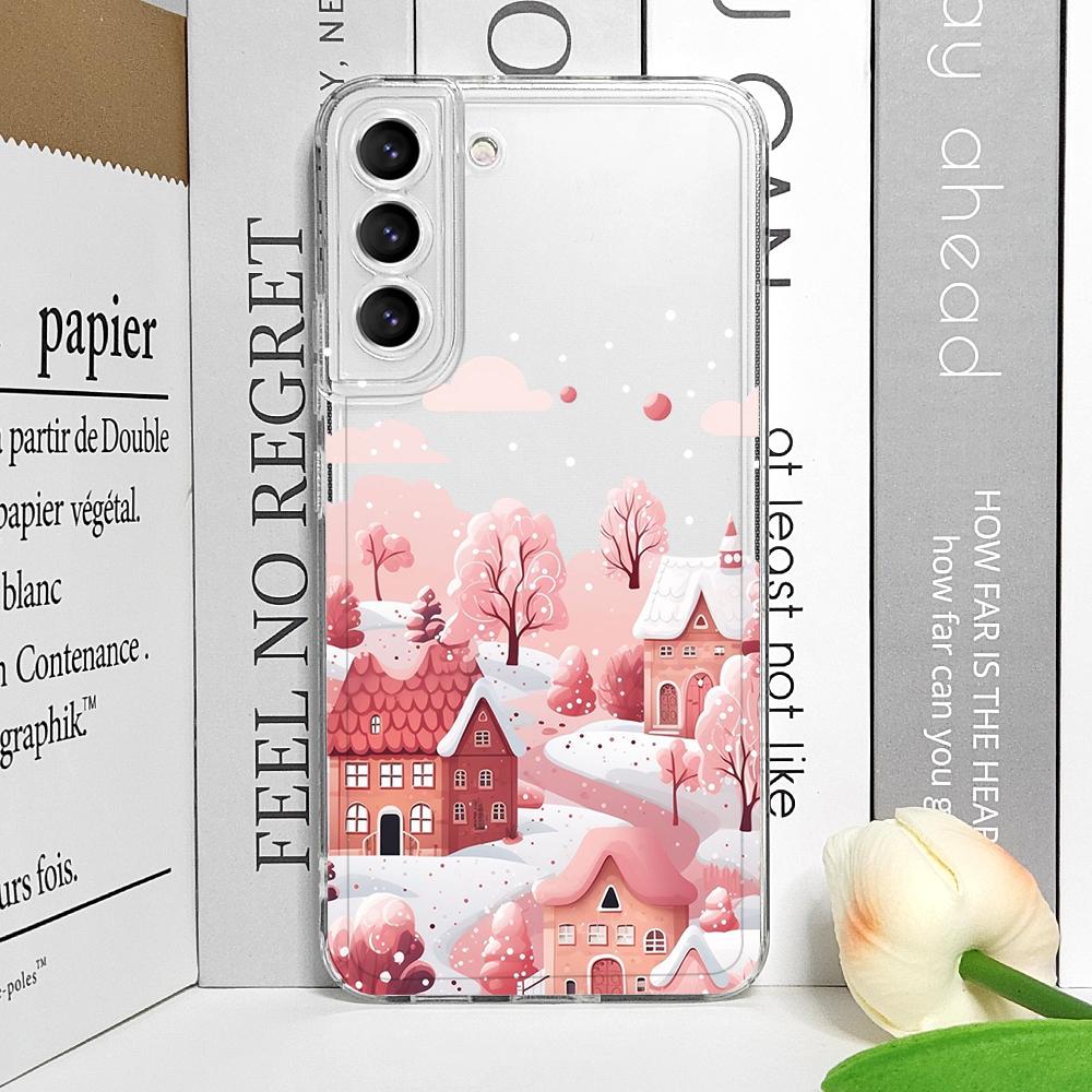 Креативный чехол для телефона с зимним горнолыжным поселком для Oppo Reno 13F 12 11 10 Pro Plus 8T A79 A58 A92 Find X3 Lite, прозрачный, мягкий