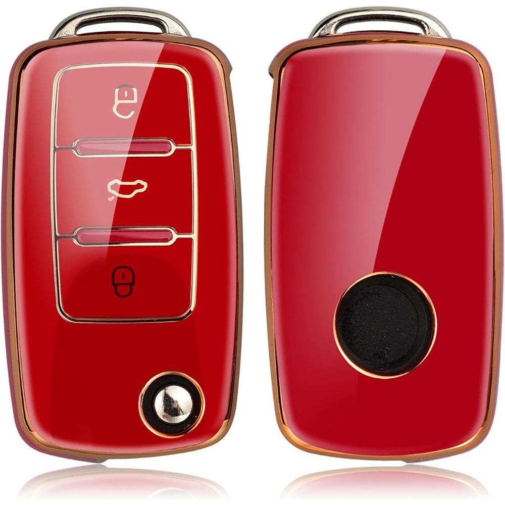 Чехол для брелока Volkswagen, высококачественный мягкий TPU защитный чехол для брелока на 360 градусов Volkswagen Jetta Golf Polo MK6 Passat Tiguan брелок