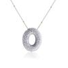 Silver Color Silver Zircon Necklace Rhinestones Women Choker Simple Letter Pendant Necklace  Gift