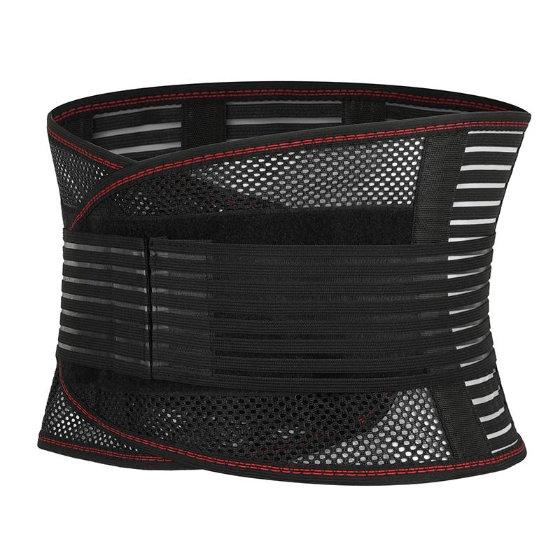 Обезболивающий пояс, поддерживающий пояс для нижней части спины, регулируемый тренажер для талии, триммер с двойной застежкой, поясничный поддерживающий бандаж