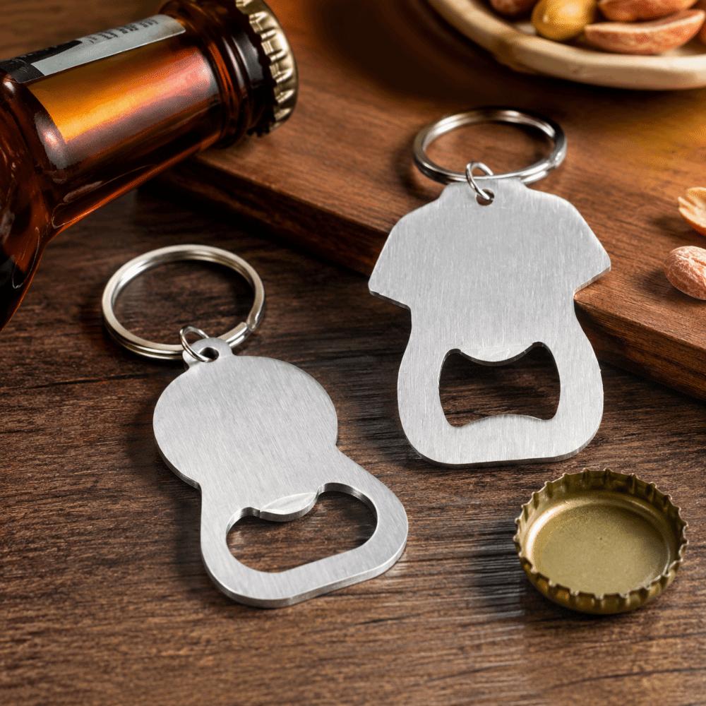 Simple Bottle Opener Keychain Stainless Steel Portable Bottle Opener Daily Carry