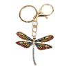Брелок Стрекоза Сплав Цинка Блестящие Стразы Милый Брелок Стрекоза для Сумки Рюкзака Синий