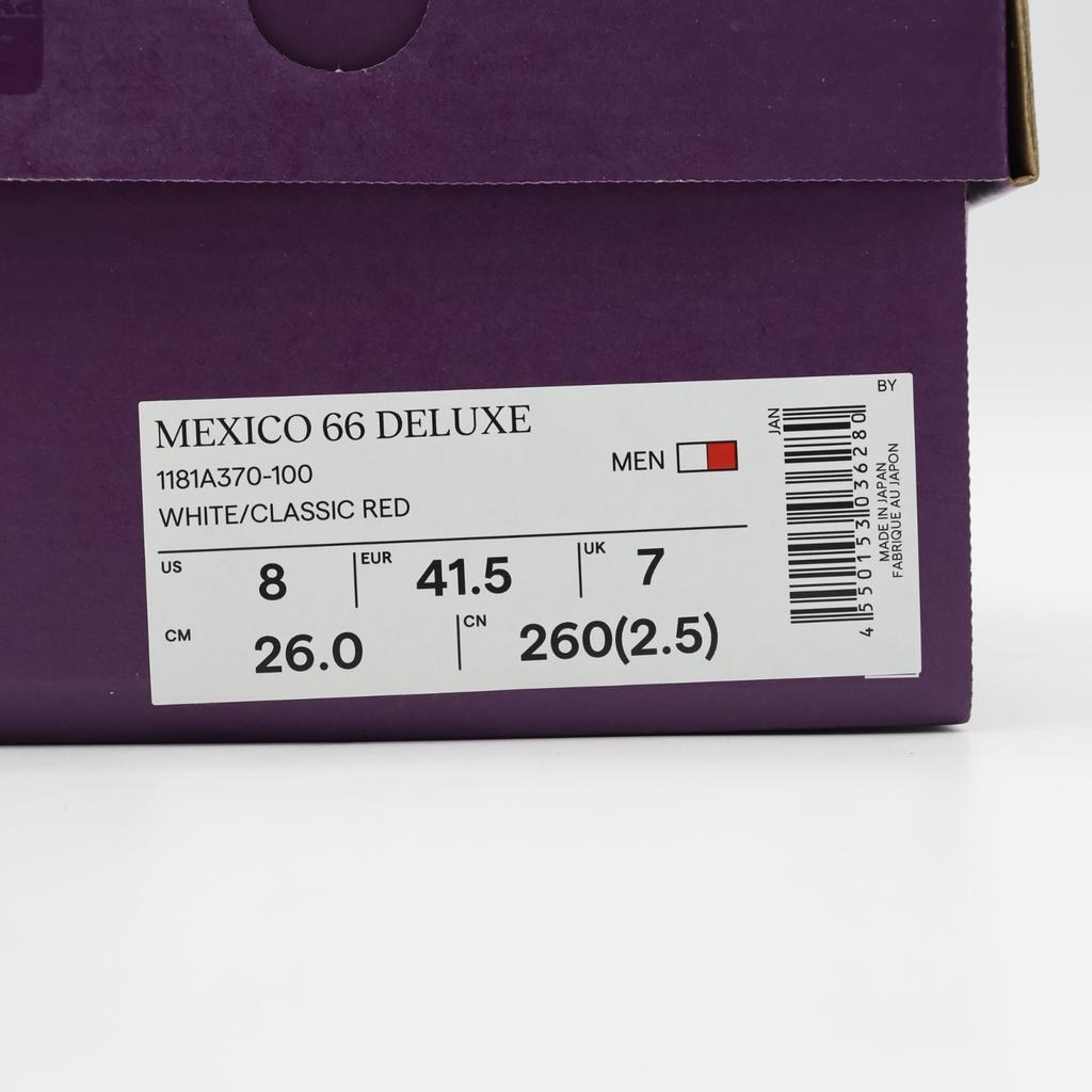 1181A370-100 Onitsuka Tiger NIPPON MADE Mexico 66 Deluxe Белый Красный (Мужской)