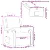 VidaXL Fauteuil Inclinable, Chaise de Relaxation avec Dossier, Siège avec Accoudoirs, Fauteuil TV de Salon Salle de Séjour, 3204982