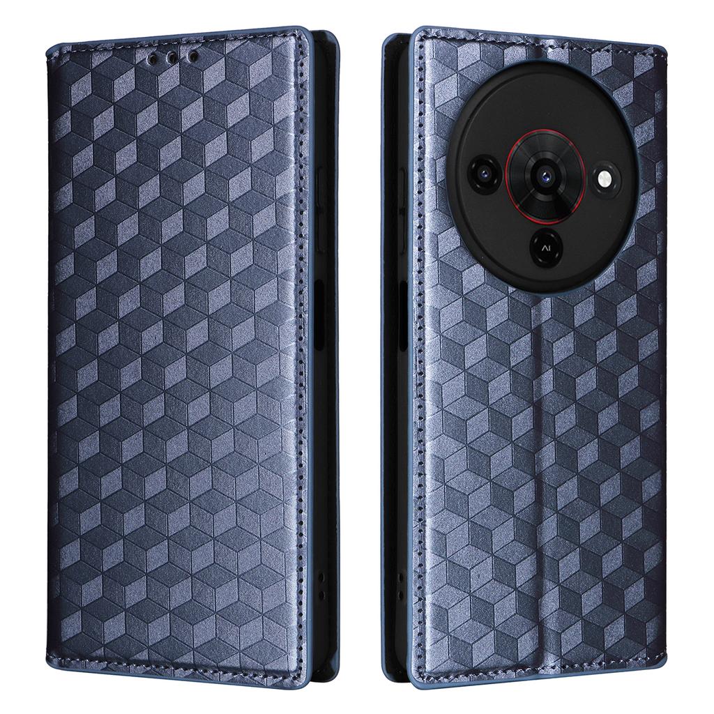 For ZTE Blade A76 5G Case Wallet Rhombus Imprinted Leather Phone Cover