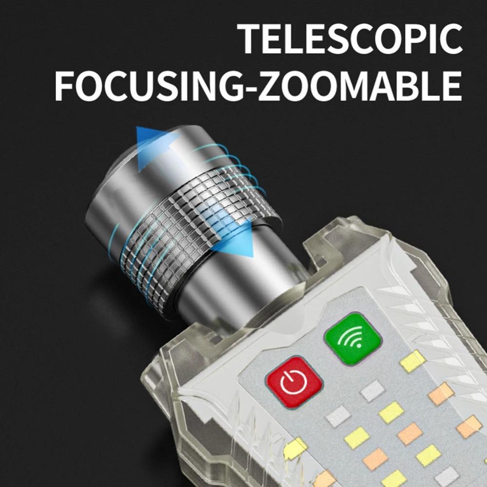 Светодиодный фонарик с зажимом для шляпы Type-C, перезаряжаемый портативный фонарик с датчиком движения, многофункциональный фонарь 6000 лм для ночной рыбалки