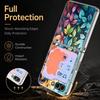 Чехол с принтом цветов и листьев для Samsung Z Flip 8 7 6 5, роскошная кожаная накладка с покрытием, складная крышка для телефона для Galaxy Z Flip8 Flip7 Flip6