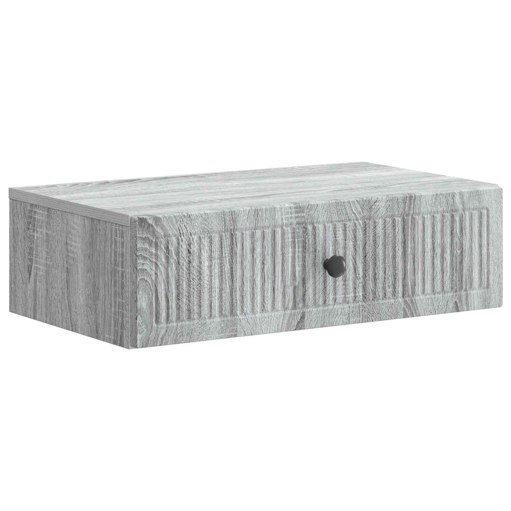 Wall Mounted Side Table Grey Sonoma 59 x 34.5 x 17 cm
