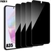 Screen Protector - Booling - for Samsung Galaxy A35 5G - Tempered Glass - Anti-spy - 4 Pieces