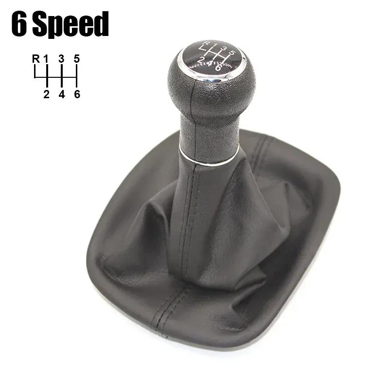 New 5/6 Speed Gear Shift Knob Leather Gaiter Boot Cover Case Skin for Volkswagen VW Passat B5 1998-2004 Car Styling Accessories