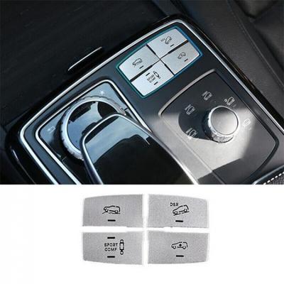 Для Benz GL ML 2012-2016 Серебристые Алюминиевые Наклейки на Кнопки Регулировки Подвески