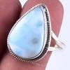 Кольцо ручной работы из стерлингового серебра 925 пробы с драгоценным камнем Natural Republic Ларимар S.10 дюймов p8o69