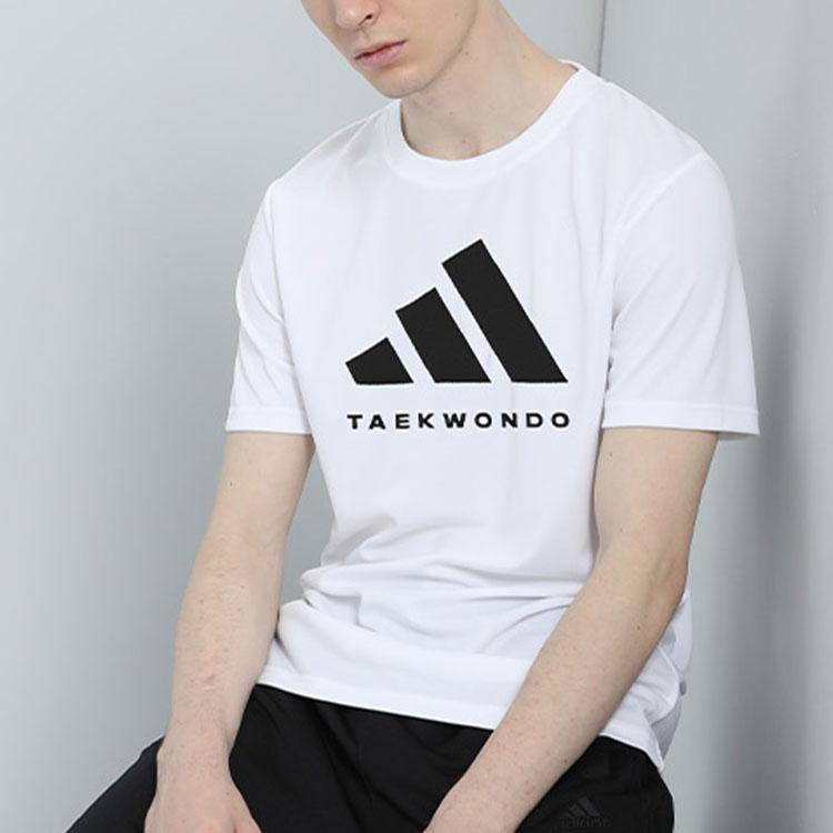 adidas Футболка ТАЭКВОНДО Унисекс Белый Черный adiCLTS24TKP-WB