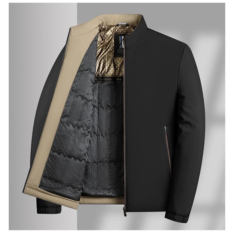 Осенние и зимние куртки для мужчин Модные Business Casual С воротником-стойкой На молнии Кардиган Топы