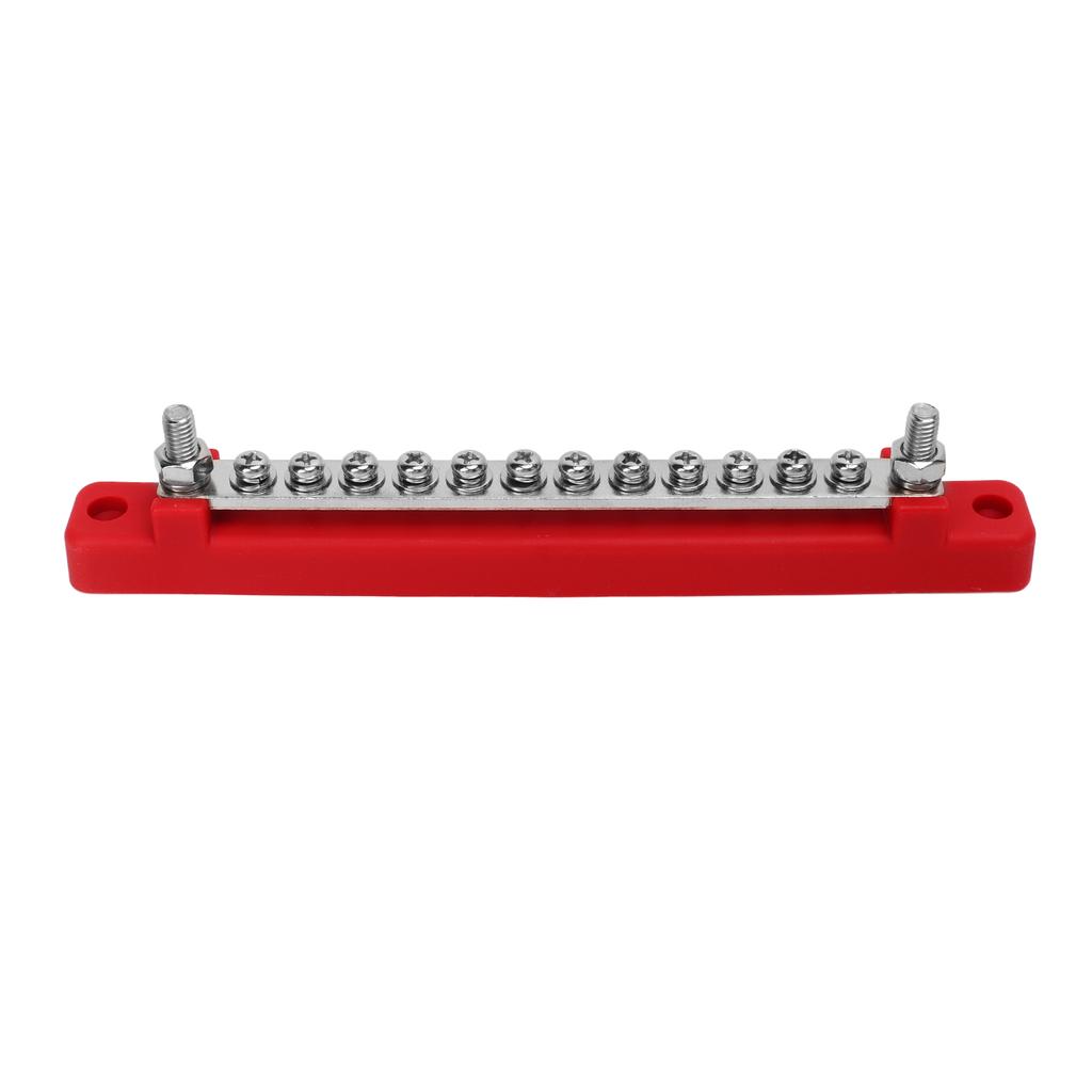 48V 150A 12 Terminal Bus Bar Power Distribution Block with Cover M6 Studs M4 Screws for Car RV Marine Boat