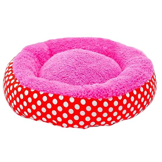Кровать для собаки с принтом, мягкая на ощупь, удобная, дышащая, с полным наполнителем, сохраняет тепло, круглая, для щенков