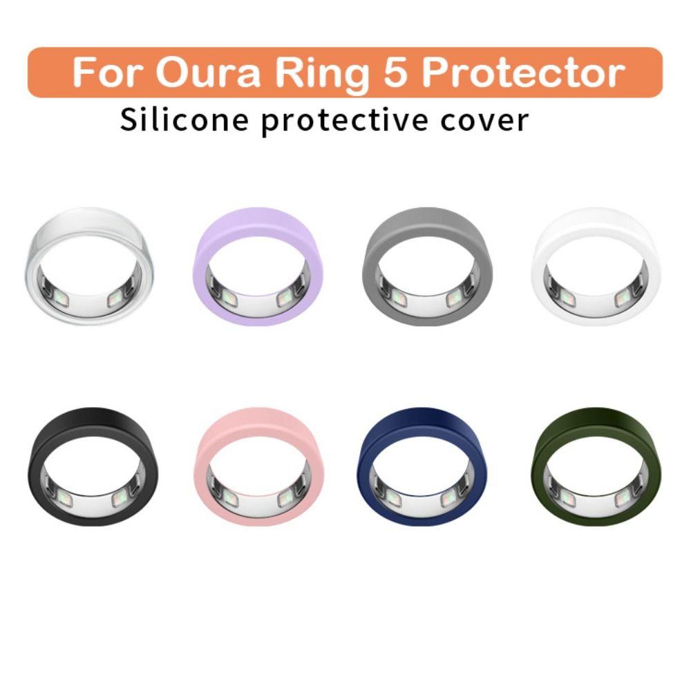 Soft Silicone Cover Elastic Protective Case Protector for Oura Ring 5 Working Out Smart Ring