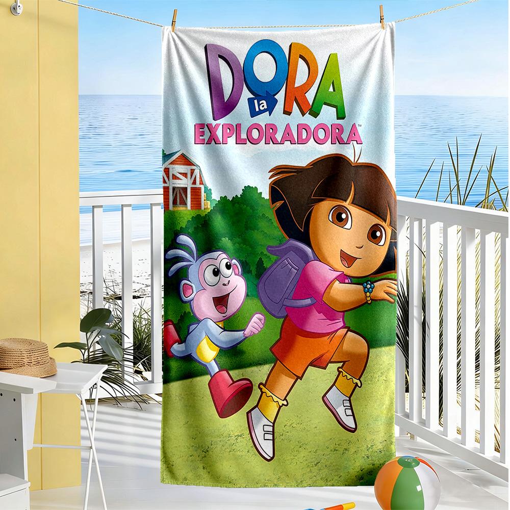 Dora Explorer Beach Towel Soft Durable Quick-Dry Comfortable Lightweight