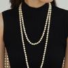 Элегантное женское ожерелье-свитер из искусственного жемчуга, двухслойное длинное ожерелье, простая универсальная цепочка для свитера