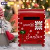 Christmas Express Mail Box Mini Mailbox Postbox Christmas Decoration Mailbox for Indoor Outdoor Patio Holiday Garden Backyard