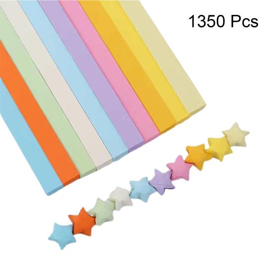 1350/360/520 шт. красочные бумажные полоски со звездами оригами сплошной цвет DIY ремесленные украшения подарок детский сад обучающие материалы