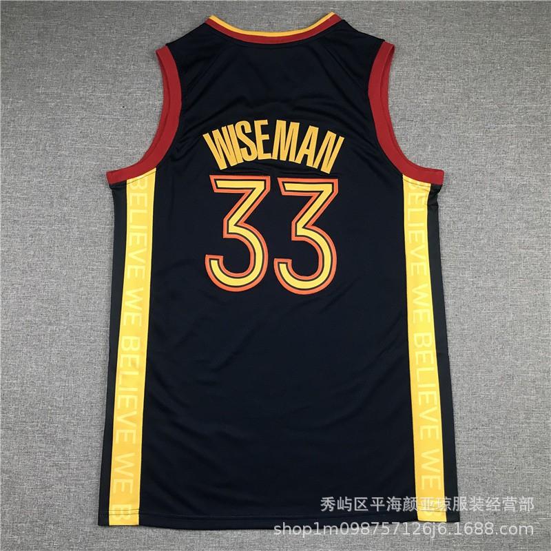Embroidered Golden State Warriors Basketball Jersey 33 James Wiseman Mens Sports Fan Wear