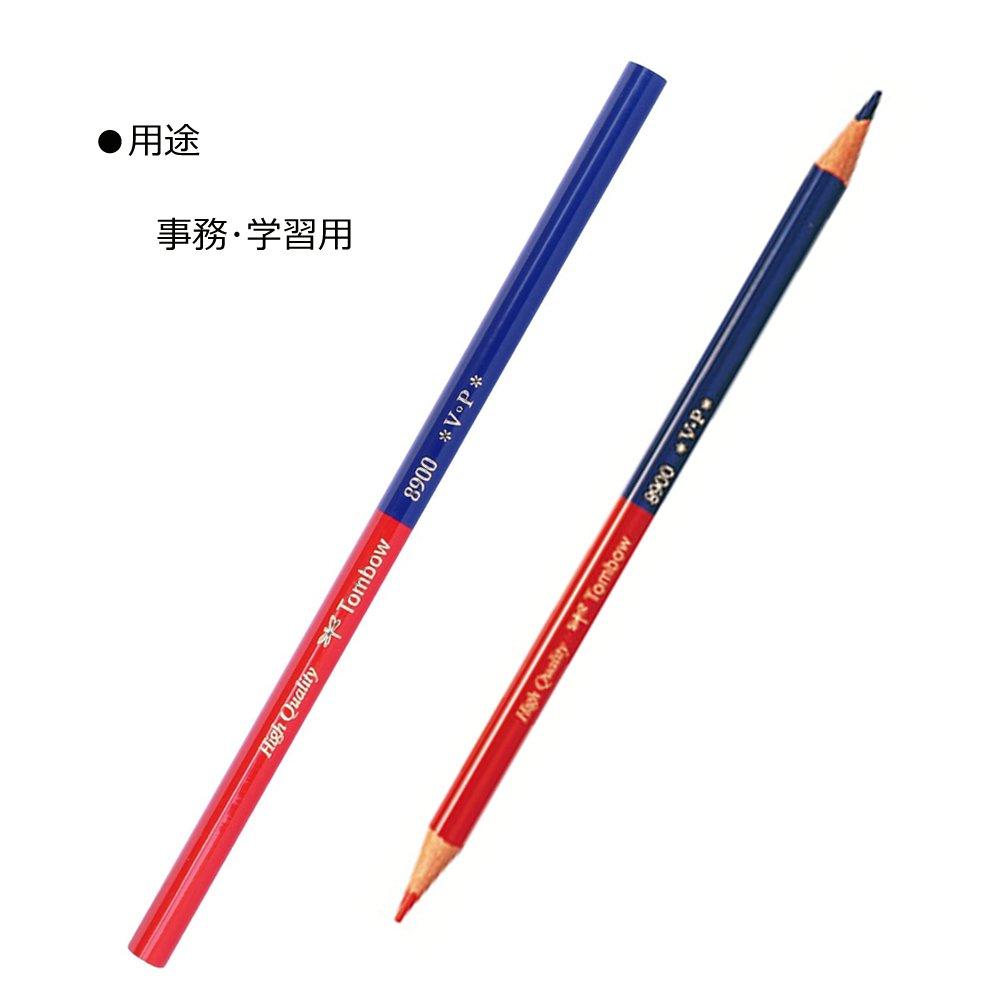 Карандаш Tombow с круглым корпусом 8900-VP Красный и Синий Киноварь Индиго 1 дюжина
