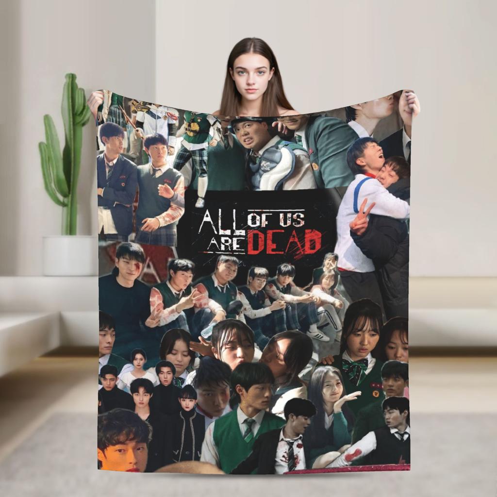 All Of Us Are Dead Flannel Blanket Spring Soft Throw Blanket for Girls Boys Living Room Funny Bedspread Sofa Bed Cover