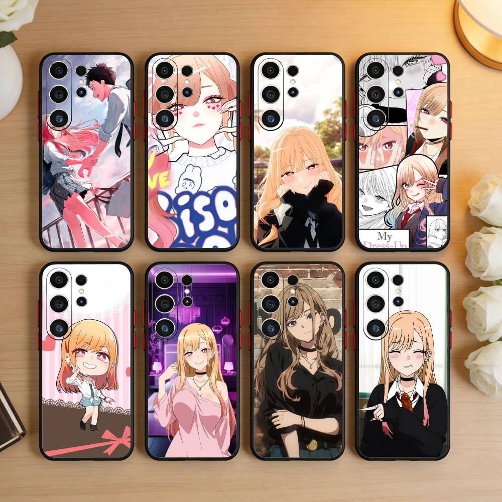 R-Darling Марин Китагава Яркий Серебристый Чехол для Телефона Для Samsung S26,S25,S24,S23,S22,S21,S20,Plus,Fe,Lite,Другие Черная Крышка