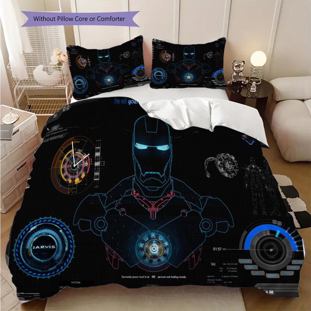 Iron Man Suit Interface Design Bedding 1 Duvet Cover 2 Pillowcase Without Core Christmas Birthday Gift Duvet Cover And Pillowcase